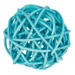Шары декоративные из ротанга 7 см, 6 шт, №05 бирюзовый, Blumentag BRF-7