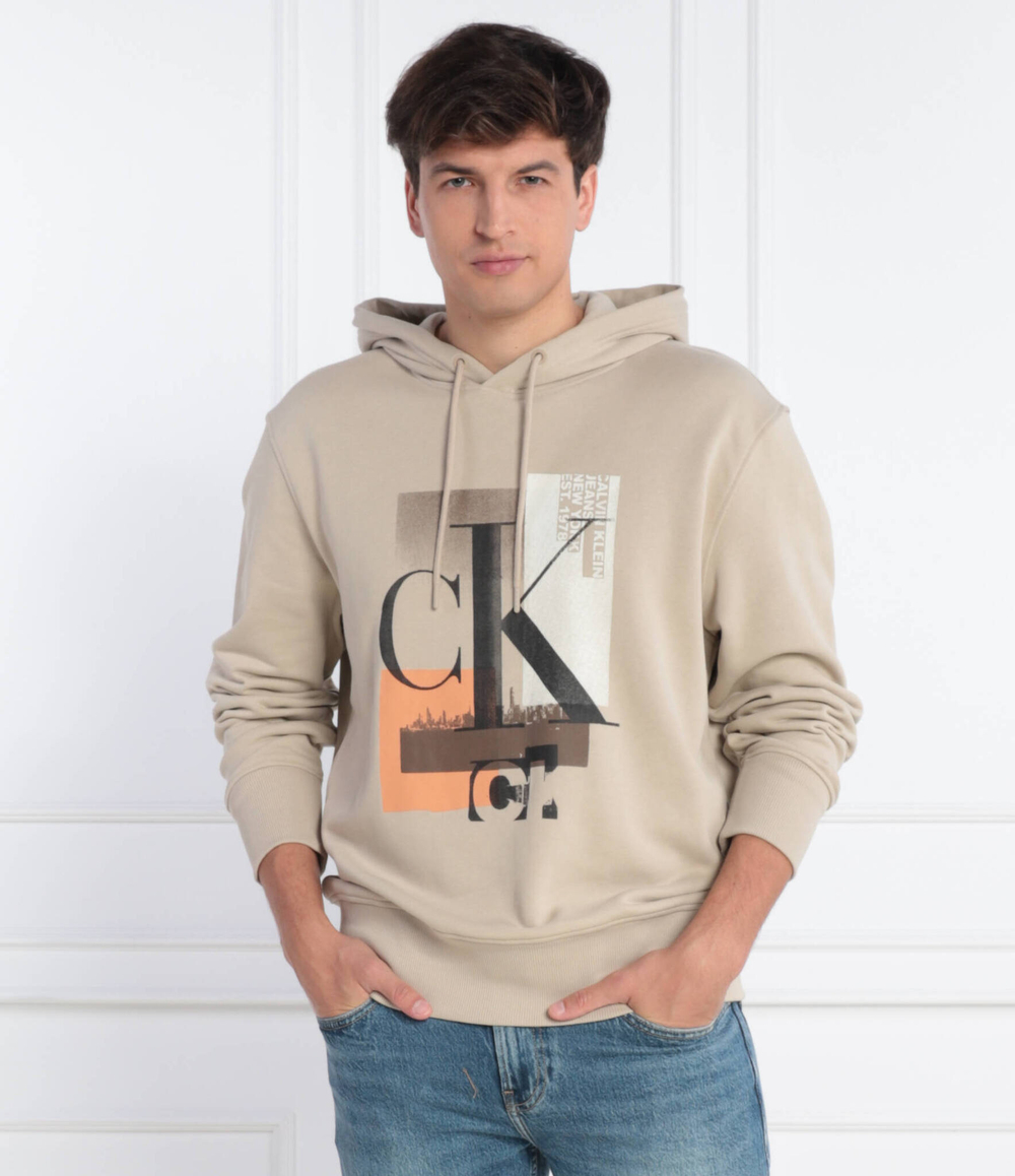 Худи CONNECTED LAYER LANDSCAPE CALVIN KLEIN JEANS - бежевый(J30J324310)
