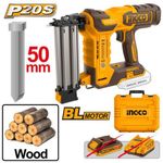 Аккумуляторный нейлер 20В, BL 15-50мм без АКБ и ЗУ SUPER INGCO CBNLI5005 INDUSTRIAL
