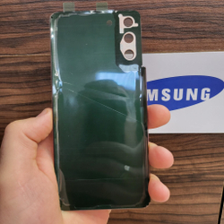 Крышка для Samsung S21 Plus - задняя стеклянная панель премиум качество (красного цвета)