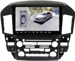 Магнитола для Lexus RX300 U10, Toyota Harrier 1 1997-2003 (взамен монохрома) - FarCar BX9-360-9598F1 монитор 9.5" 2K QLED на Android 13, Быстрая, CarPlay, 4G SIM-слот, 4 камеры в комплекте