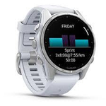 Смарт-часы Garmin Fenix 8 Amoled 43мм Silver c белым силиконовым ремешком, 010-02903-00