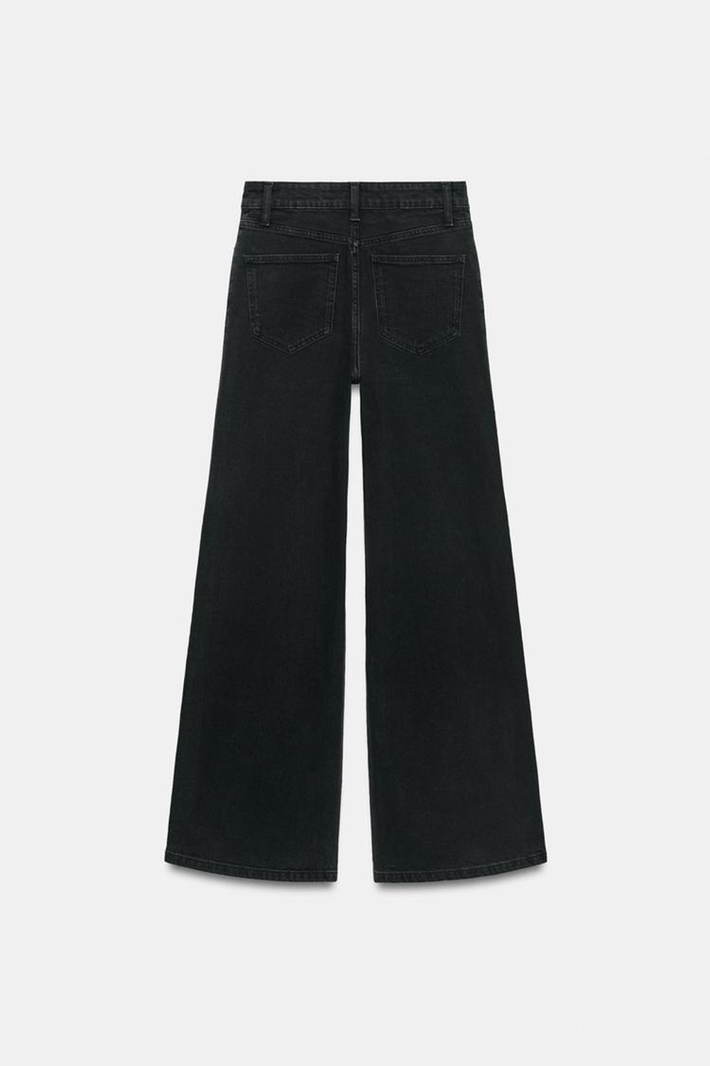 ZARA ДЖИНСЫ COMFORT WIDE LEG С ВЫСОКОЙ ПОСАДКОЙ — ZW COLLECTION, ЧЕРНЫЙ