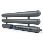 Регистр отопления РСЭ-3x219x5,0-1000 трёхрядный секционный с эллиптическими заглушками