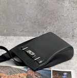 Сумка-слинг Hermes вставка из кожи крокодила