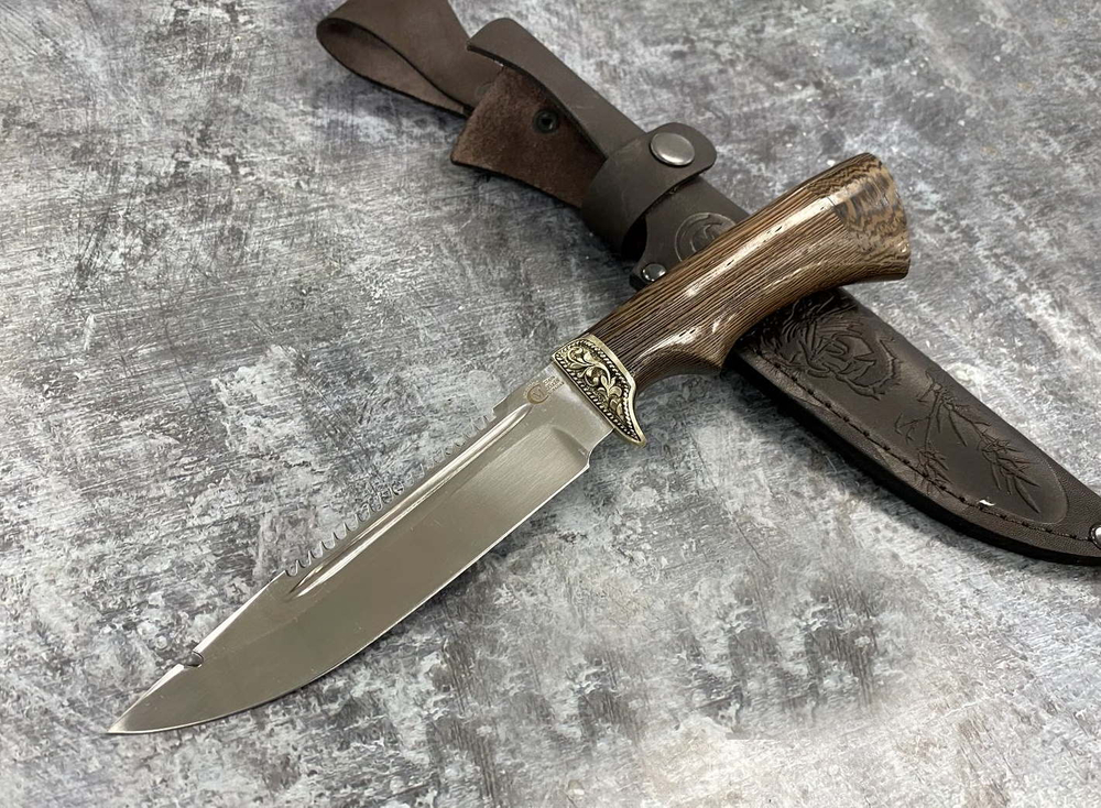 Нож Щука, сталь 95Х18, венге, мельхиор