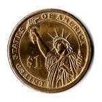 1 доллар 9-й президент США. Уильям Генри Гаррисон. 2009 год. XF-AU