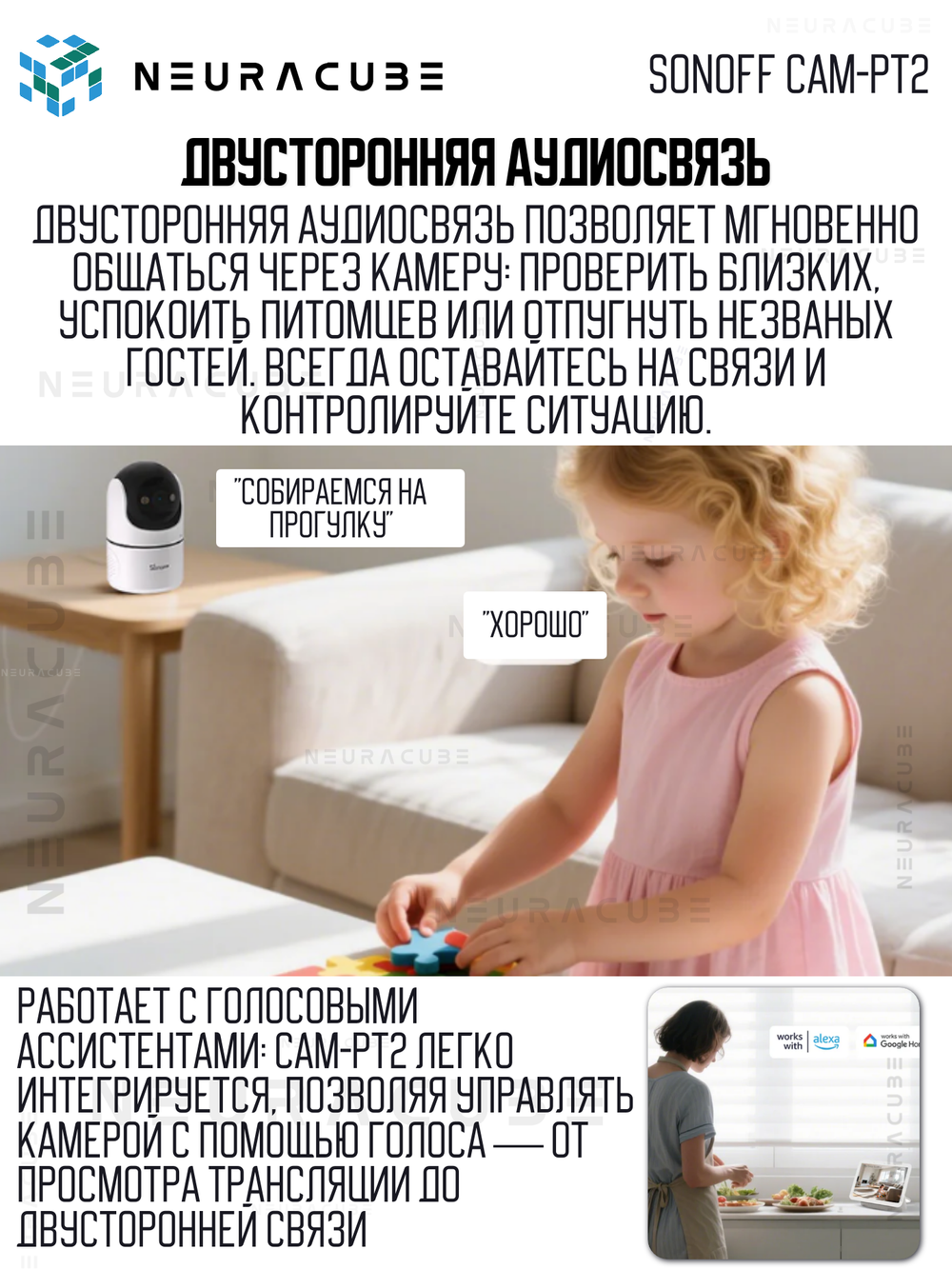 IP-Камера Sonoff CAM-PT2 - Wi-Fi