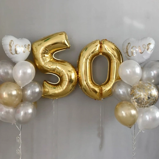 Композиция из шаров на 50 лет Love