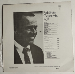 Винтажная виниловая пластинка LP Frank Sinatra Greatest Hits, Vol. II (Spain 1973)