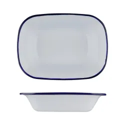 Блюдо для подачи 19,5*14 см h4,5 см 520 мл Blue Rim эмалированая сталь SUNNEX [1]