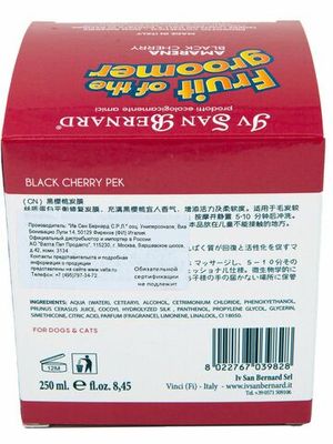 Восстанавливающая маска Iv San Bernard Fruit of the Grommer Black Cherry для короткой шерсти с протеинами шелка