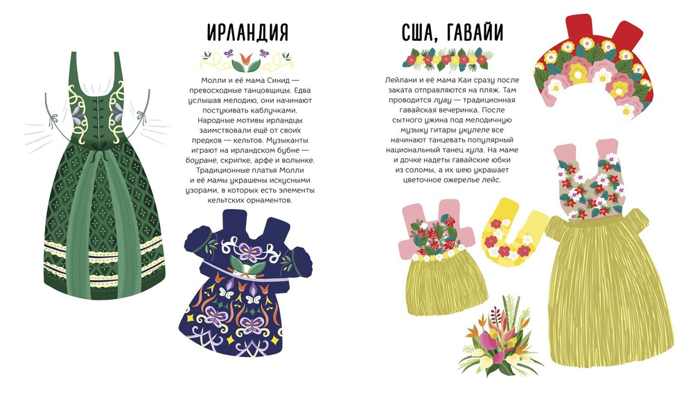 Куклы из бумаги. Наряды разных стран