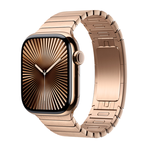 Умные часы Apple Watch Series 10 GPS + Cellular, 42mm, Gold Titanium Case with Link Bracelet, Gold