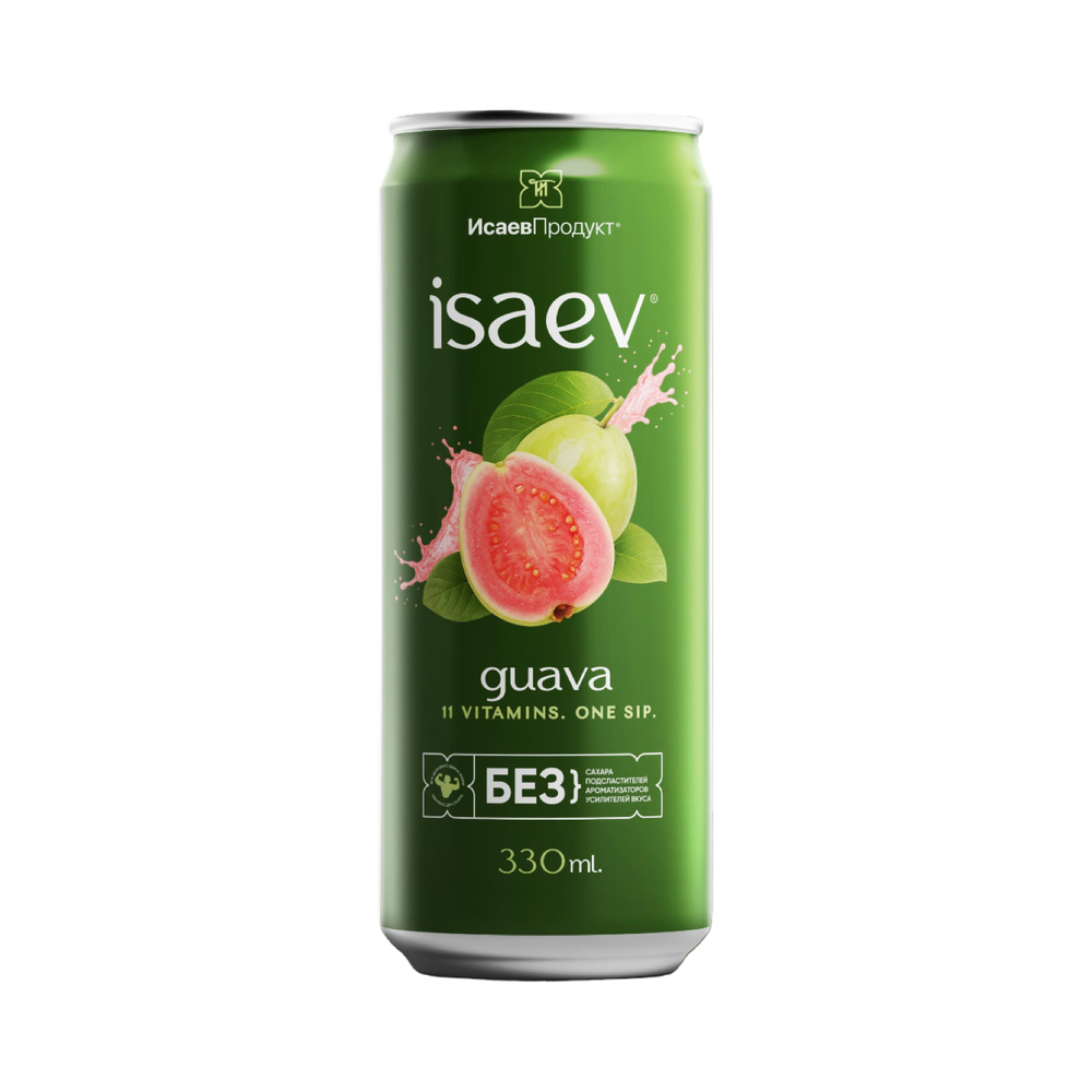 ISAEV Гуава натуральный слабогазированный без сахара (жб 0,33л*12)