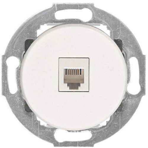 Розетка телефонная RJ-12 Vintage 885504-1, белая / 1 разъем