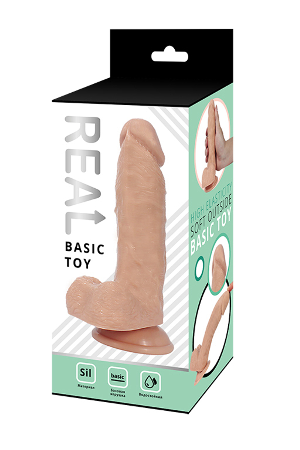 Реалистичный фаллоимитатор REAL, силикон, 14х4 см