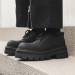 V05 Casual Leather Shoes Men"s Low top Black