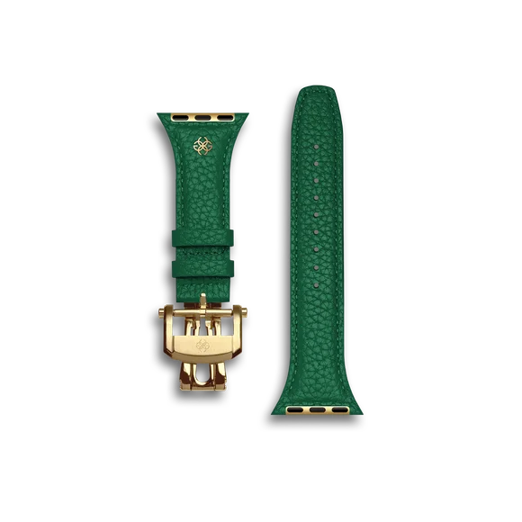 Ремешок для Apple Watch 42/41/40 - Зернистая кожа - Зелёный