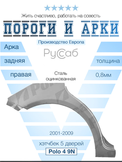 Арка правая Volkswagen Polo 4 2001-2009 (Klokkerholm) хэтчбек