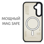 Дизайнерский чехол из мягкого пластика для SAMSUNG S24 FE с MagSafe и усиленной защитой камеры