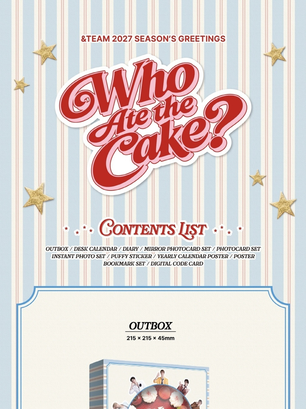 (ПРЕДЗАКАЗ) товары &TEAM - WHO ATE THE CAKE? 2027 SEASON'S GREETINGS