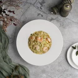 Тарелка глубокая 250 мл d 24 см h5 см для пасты белая фарфор P.L. Proff Cuisine [3]