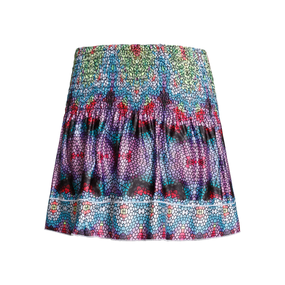 Женская теннисная юбка Lucky in Love Long Prisma Smocked Skirt Women - Multicoloured