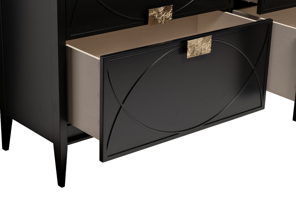 Комод Garda Decor черный 160*90*40 см