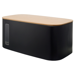 Хлебница 39.7х23х17.6см Smart Solutions Kaffi матовая черная