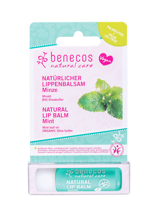 Бальзам для губ натуральный MINT Benecos, 4.8 гр