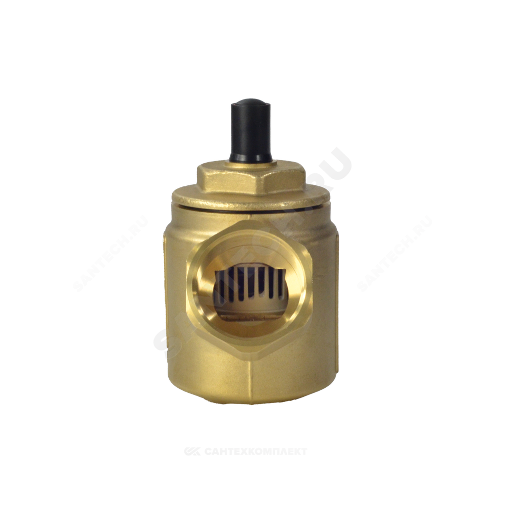 Клапан балансировочный автомат латунь R206A Ду 40 G1 1/2" A Ру25 ВР 3.1788 - 16.128 м3/ч без ниппелей Giacomini R206AY017