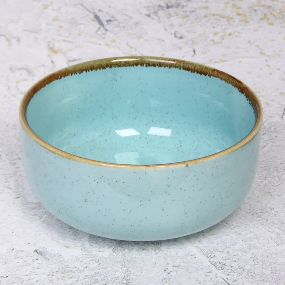 Салатник керамический «Tiffany Blue» 15,5*7см