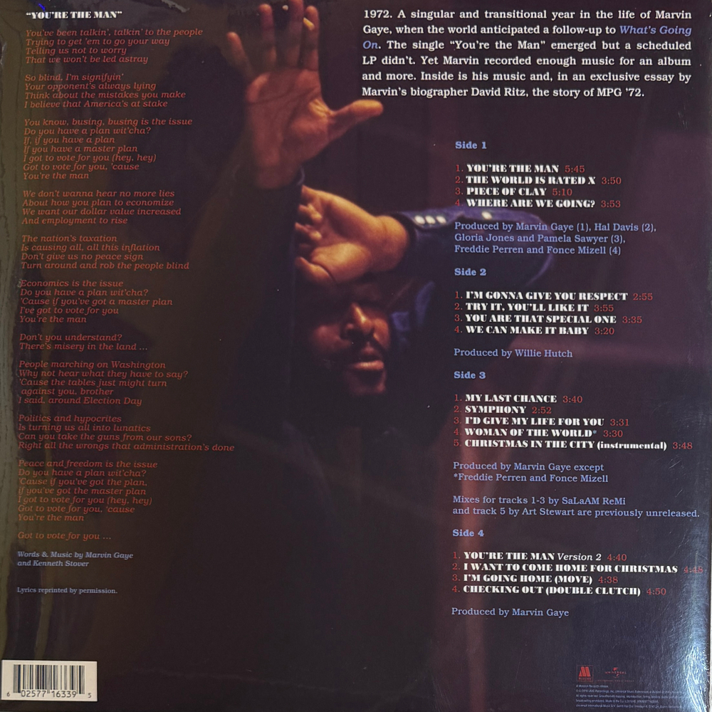 Marvin Gaye ‎– You're The Man 2LP (Европа 2019г.)