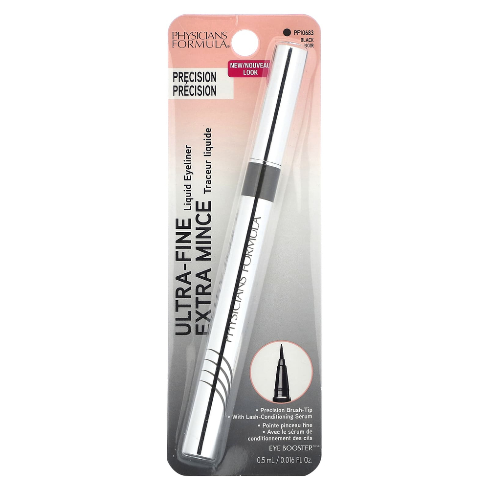 Physicians Formula, Ультратонкая жидкая подводка для глаз, PF10683, черная, 0,5 мл (0,016 жидк. унц.)