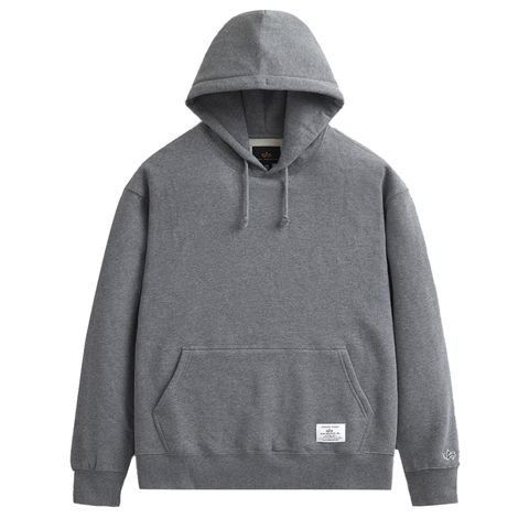 Толстовка Alpha Industries Essential Hoodie Medium Charcoal Heather (Серая)