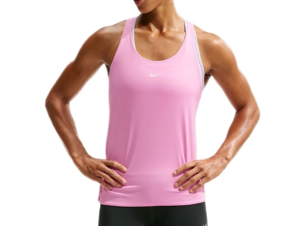 Женский топ теннисный Nike Dri-Fit Pro Tank - pink rise/white