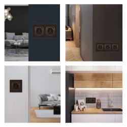 Розетка ЭРА Серия 12 12-4108-13 2P+E 16A-250В со шторками с USB type-A+C 5В-3А бронза | Эра 12