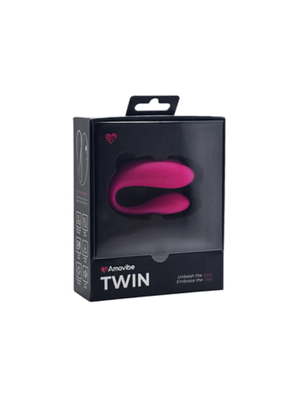 Парный вибромассажер TWIN, Pink с управлением через приложение.