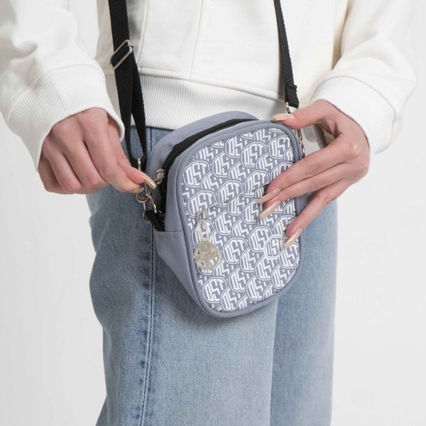 Сумка мессенджер Dissident DST Monogram Shoulder Bag Серая - фото 2