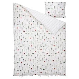 Комплект постельного белья IKEA NATTSLANDA (НАТТСЛЭНДА), Детский, Белый с рисунком, 150х200, 50х80 см