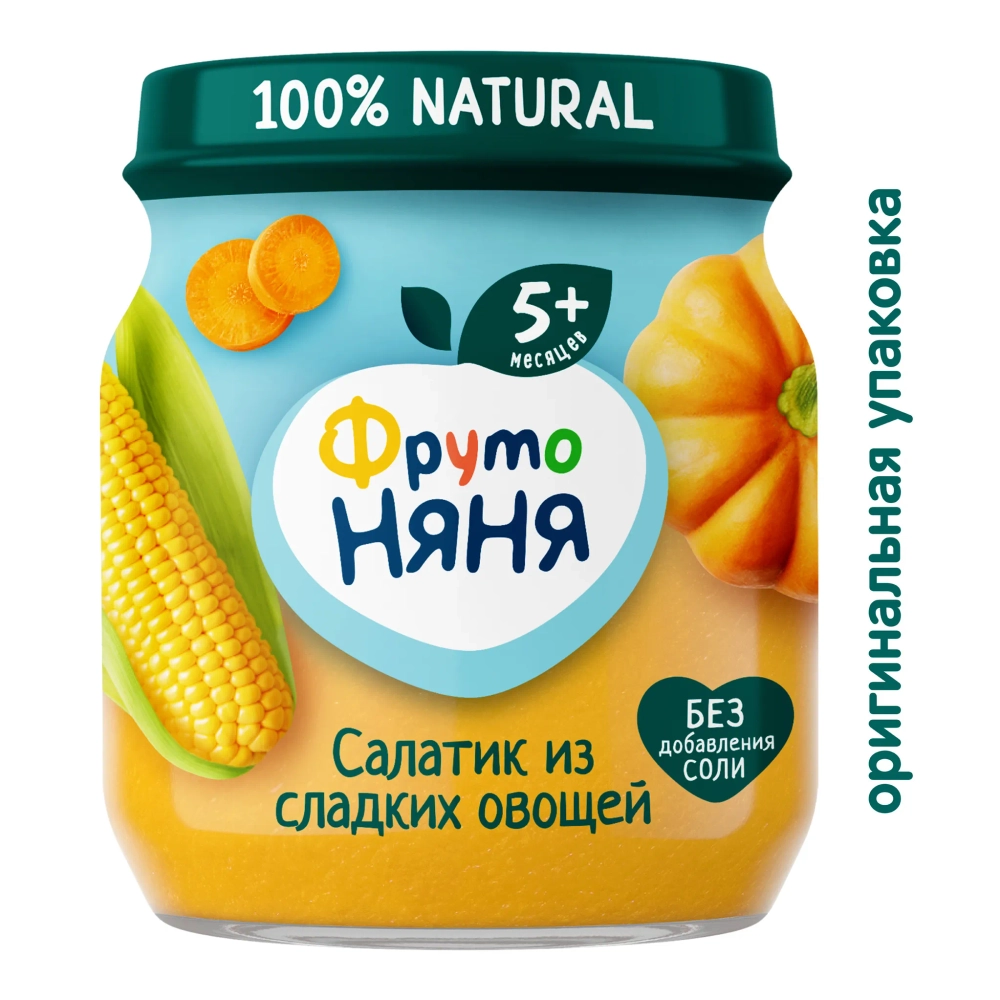 Фрутоняня пюре овощное Салатик из сладких овощей 110г с 5 месяцев