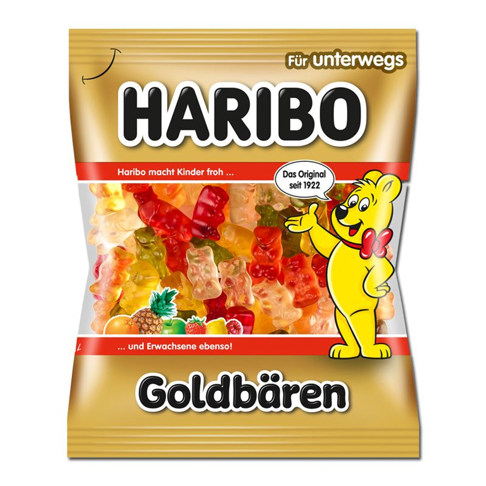 Жевательный мармелад Haribo Goldenbears (Золотые мишки) ассорти 100 г (из Финляндии)