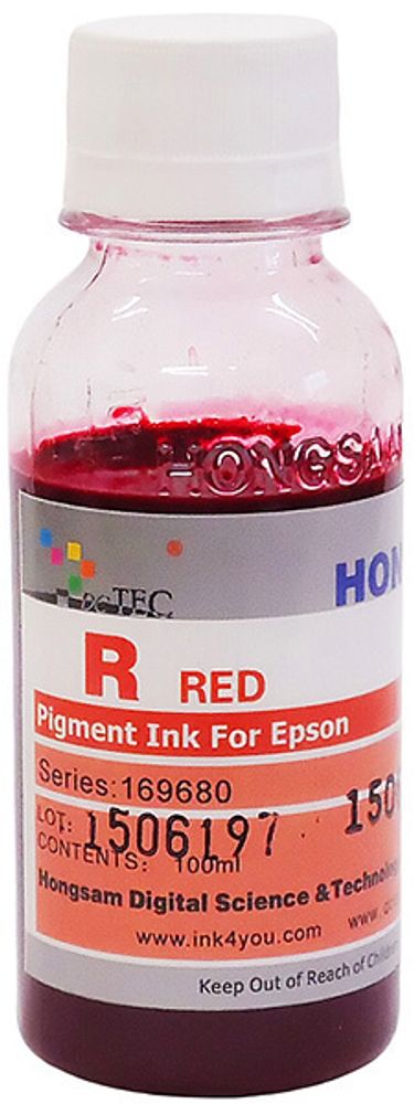 Чернила DCTec — HONGSAM пигментные для Epson серия: 169680 - Red (Красный) 100 мл. Чернила DCTec — HONGSAM пигментные для Epson серия: 169680 - Red (Красный) 100 мл.
