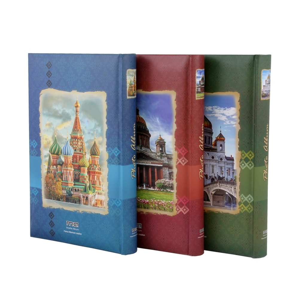 Фотоальбом 300 фото 10x15см (100стр.), бум.л.(прошивка), поля д/подп 21131 (12)