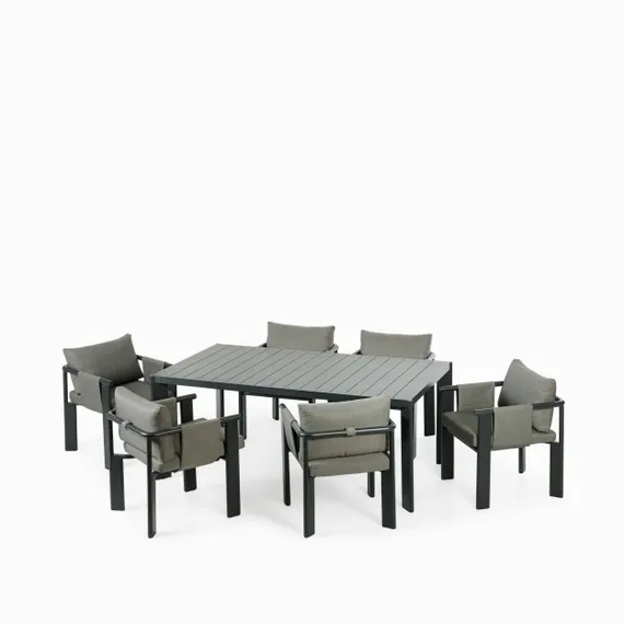 Комплект уличной мебели Shadow Dining, стол 182х75 см, 6 кресел