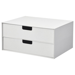 IKEA FJÄDERHARV  (ИКЕА ФЙЭДЕРХАРВ)  -  Мини-комод, 2 ящика - белый 32x25 см