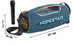 Портативная Беспроводная Bluetooth Колонка Hopestar A60, 100W / Караоке Система / Беспроводной Микрофон / Синяя