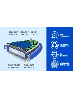 Сапборд надувной сап борд sup board 200 кг FunWаtеr 335 см