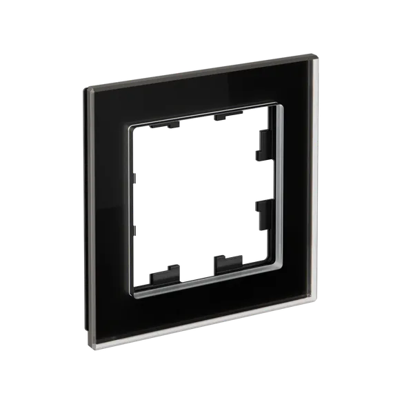 Рамка стеклянная на 1 пост Systeme Electric AtlasDesign Nature Черный глянцевый ATN321001